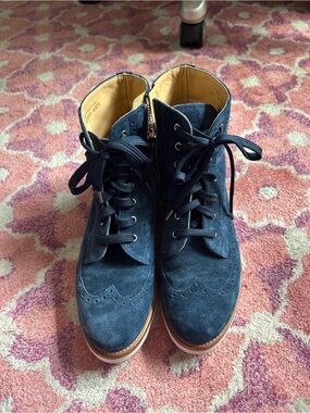 The Office of Angela Scott/Office of US Navy Suede Lace-Up Wingtip Boots